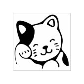 Niedliche einfache Grooming Lucky Cat Gummistempel (Prägung)