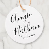 Niedliche einfache Minimalistische Schwarz-weiße S Geschenkanhänger (Vorderseite)