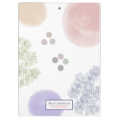 Niedliche einfache Pastell Abstrakt Brush Stroke Klemmbrett (Rückseite)