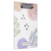 Niedliche einfache Pastell Abstrakt Brush Stroke Klemmbrett (Rechts)