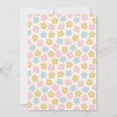 Niedliche einfache Regenbogenblüte Wasserfarbe Geb Ankündigung (Rückseite)