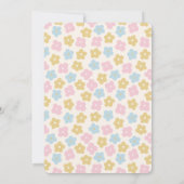 Niedliche einfache Regenbogenblüte Wasserfarbe Geb Ankündigung (Rückseite)