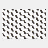 Niedliche einfache Schwarze Katze Geschenkpapier Set (Vorderseite 2)