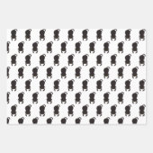 Niedliche einfache Schwarze Katze Geschenkpapier Set (Vorderseite 3)