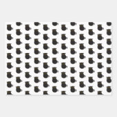 Niedliche einfache Schwarze Katze Geschenkpapier Set (Vorderseite 2)