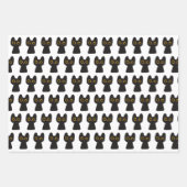 Niedliche einfache Schwarze Katze Geschenkpapier Set (Vorderseite)