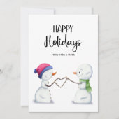 Niedliche einfache Snowmen Weihnachten (Vorderseite)