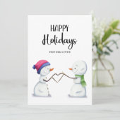 Niedliche einfache Snowmen Weihnachten (Stehend Vorderseite)