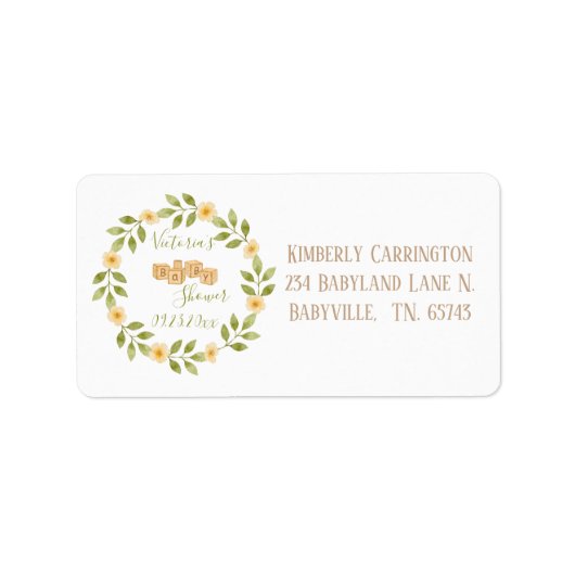 Niedliche, einfache Wasserfarben-Badewannendusche Adressaufkleber (Vorne)