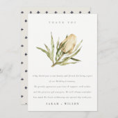 Niedliche einheimische Banksia Watercolor Floral W Dankeskarte (Vorne/Hinten)