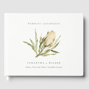 Niedliche einheimische Banksia Watercolor Floral W Gästebuch