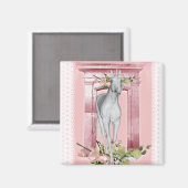 Niedliche Einhorn-Blume 1 Magnet (Vorderseite/Rückseite)
