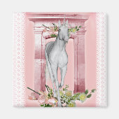 Niedliche Einhorn-Blume 1 Magnet (Vorne)