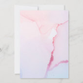 Niedliche Einhorn Blumengrün Pink Sky Babydusche Einladung (Rückseite)