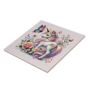 Niedliche Einhorn-Fantasie-Girls-Zimmer Fliese