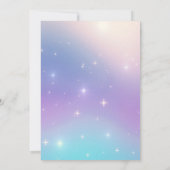 Niedliche Einhorn-Girl zum Geburtstag Einladung (Rückseite)