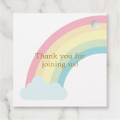 Niedliche Einhorn Girls Geburtstagsparty Geschenkanhänger (Rückseite)