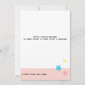 Niedliche Einhorn-individuell anpassbare Note Gruß Karte (Rückseite)