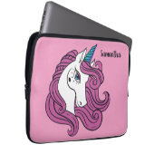 Niedliche Einhorn-individuelle Name- und Farb-Lapt Laptopschutzhülle (Vorne Rechts)