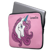 Niedliche Einhorn-individuelle Name- und Farb-Lapt Laptopschutzhülle (Vorderseite Links)