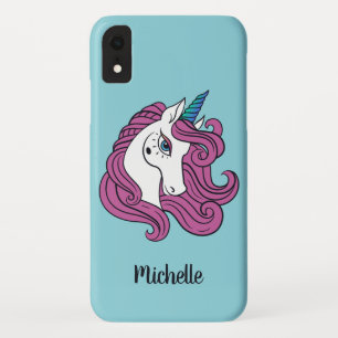 Niedliche Einhorn-individuelle Name- und Farbtelef Case-Mate iPhone Hülle
