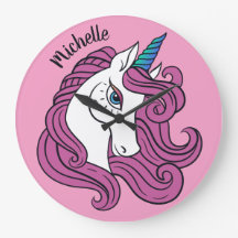 Niedliche Einhorn-individuelle Name- und Farbwandu