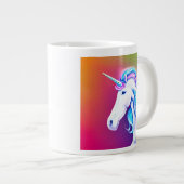 Niedliche Einhorn-KI-Kaffee-Tasse Jumbo-Tasse (Vorderseite Rechts)