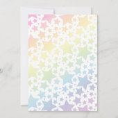 Niedliche Einhorn-Kinderdusche Einladung (Rückseite)