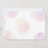 Niedliche Einhorn-Kinderdusche Wasserfarbe Einladung (Rückseite)