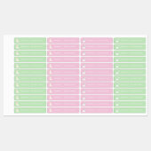 Niedliche Einhorn-Magische Monogramm-Kleidung Etiketten (Blatt)