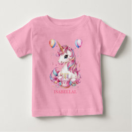 Niedliche Einhorn magische Prinzessin Geburtstagsk Baby T-shirt