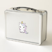 Niedliche Einhorn-Metal-Lunch Box Metall Brotdose (Rückseite)