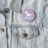 Niedliche Einhorn Pastel Girls Personalisiert Butt Button (Beispiel)