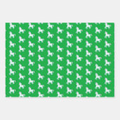 Niedliche Einhorn- & Polka-Punkte auf Grün & Weiß Geschenkpapier Set (Vorderseite 3)