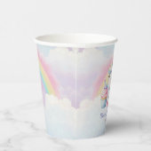 Niedliche Einhorn Rainbow Birthday Party Paper Cup Pappbecher (Rechts)
