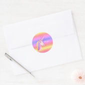Niedliche Einhorn-Regenbogen-Glitzer-Glitzern Pers Runder Aufkleber (Umschlag)