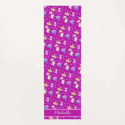 Niedliche Einhorn-Regenbogenkinder stilvoll Geburt Yogamatte (Vorderseite)