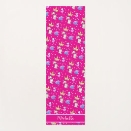 Niedliche Einhorn-Regenbogenkinder stilvoll Geburt Yogamatte