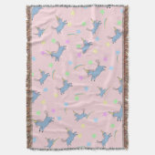 Niedliche Einhorn-Regenbogensterne nahtlos Muster Decke (Vorderseite Vertikal)