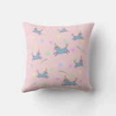 Niedliche Einhorn-Regenbogensterne nahtlos Muster Kissen (Rückseite)