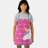 Niedliche Einhorn Rosa Personalisierte Kinder Schürze (Insitu)