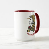 Niedliche Einhorn-Rose Tasse (VorderseiteRechts)