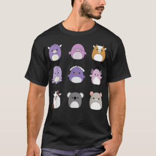Niedliche Einhorn-Set-Karte Squishmallow T-Shirt