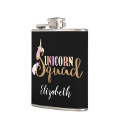 Niedliche Einhorn Squad Gold Glitzer Fairy Flachmann (Links)