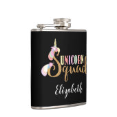 Niedliche Einhorn Squad Gold Glitzer Fairy Flachmann (Rechts)