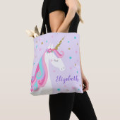 Niedliche Einhorn-Sterne-Glitzer Lila Tasche (Von Nahem)