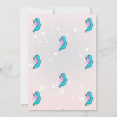 Niedliche Einhorn-Sternen-Kinderdusche Einladung (Rückseite)