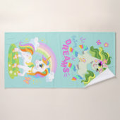 Niedliche Einhornabbildung #2 Badehandtuch (Badehandtuch)