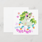 Niedliche Einhornabbildung #2 Einladung (Vorne/Hinten)