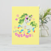 Niedliche Einhornabbildung #2 Feiertagskarte (Stehend Vorderseite)